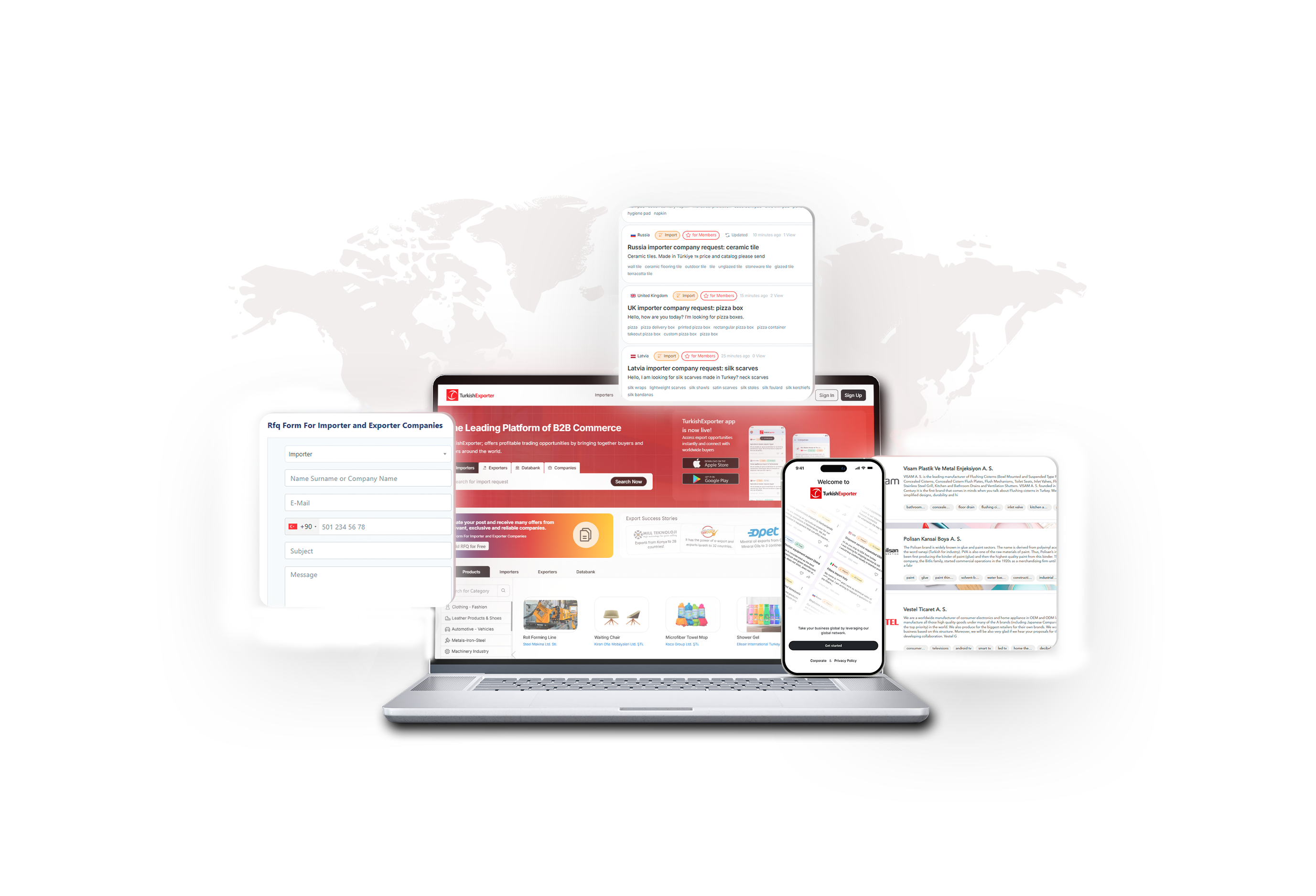 TurkishExporter Mobil Uygulaması